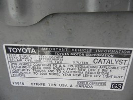 2008 TOYOTA TACOMA SILVER XTRA CAB SR5 2.7L AT 2WD Z18067